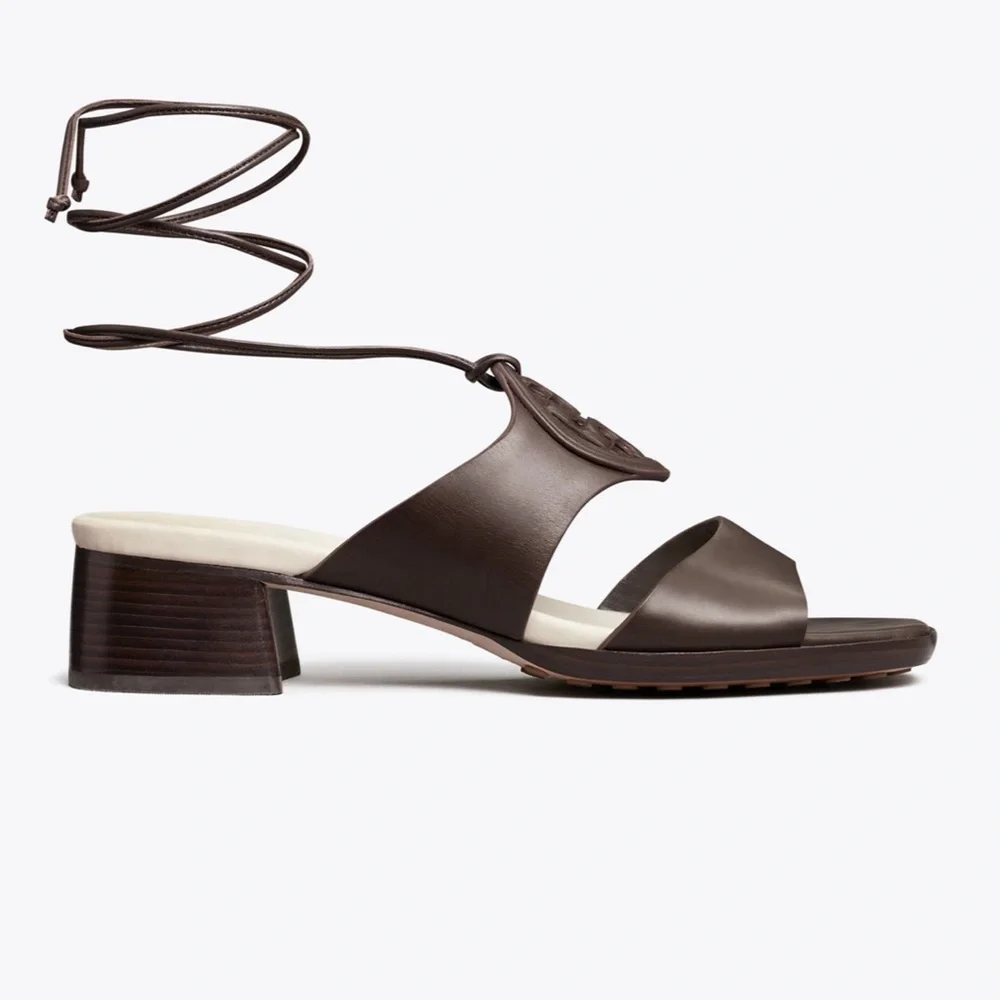 Tory Burch  BOMBÉ MILLER HEEL SANDAL In Coconut & New Ivory Size 11 NIB - Picture 3 of 5